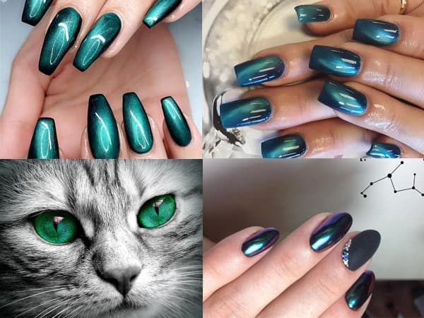 Màu nâu cam mắt mèo #003 | Nails