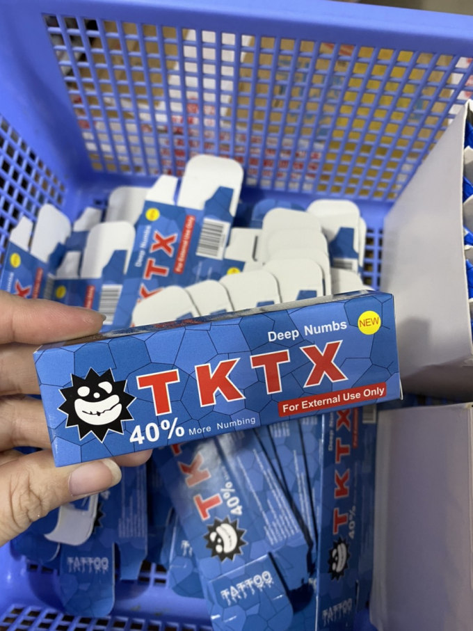 Kem tê TKTK 10g 40% xanh phun xăm thẩm mỹ Hàn Quốc 072