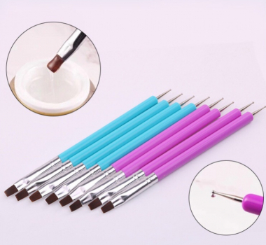 Cọ 2 đầu đắp gel chấm bi trang trí móng nail 0599