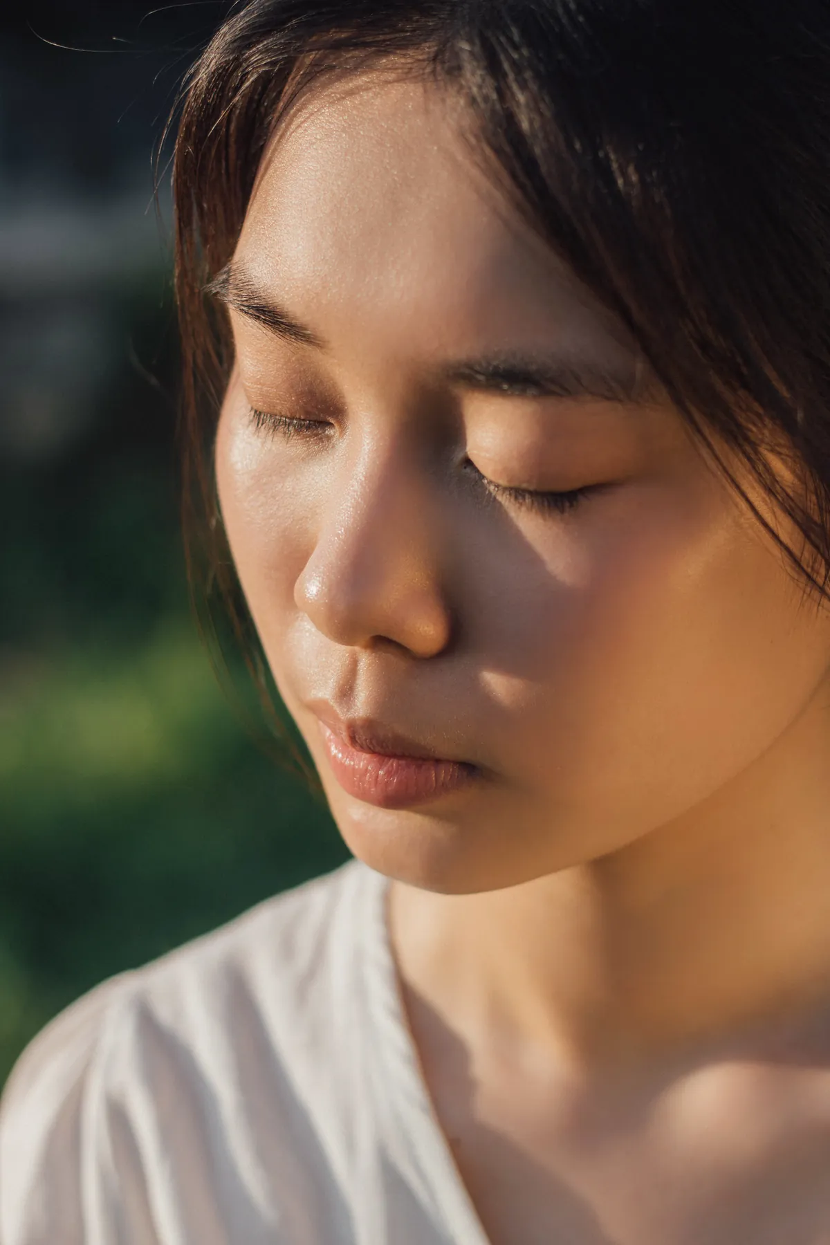 Hàng mi khi nhắm mắt